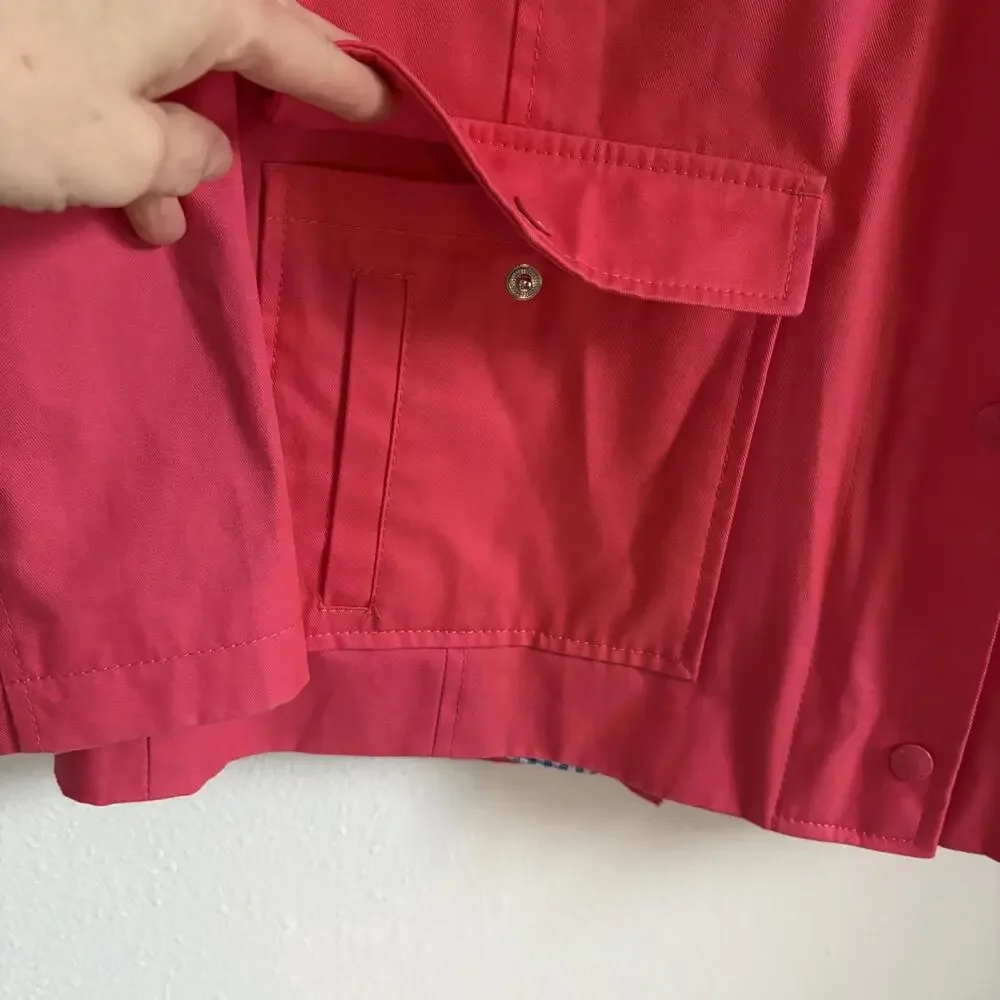 Talbots |‎ NWOT Women’s Coral Pink Medium Weight Hooded Jacket Size SP